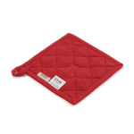 Presina da cucina in cotone riciclato con laccetto per appenderla 180 g/m² color rosso seconda vista
