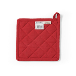 Presina da cucina in cotone riciclato con laccetto per appenderla 180 g/m² color rosso vista posteriore