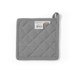 Presina da cucina in cotone riciclato con laccetto per appenderla 180 g/m² color grigio vista posteriore