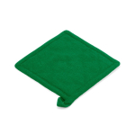 Presina da cucina in cotone riciclato con laccetto per appenderla 180 g/m² color verde