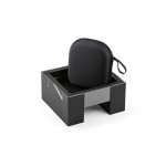 Cuffie wireless con cancellazione attiva del rumore e microfono con IA color grigio scuro quarta vista