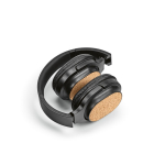 Cuffie wireless con parte in sughero e ampia portata di 10m color nero quarta vista