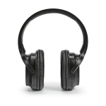 Cuffie wireless con parte in sughero e ampia portata di 10m color nero vista frontale