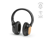 Cuffie wireless con parte in sughero e ampia portata di 10m color nero