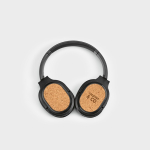 Cuffie wireless con parte in sughero e ampia portata di 10m color nero seconda vista