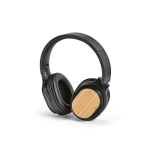 Cuffie wireless in bambù, ricarica USB-C e batteria da 8H color nero seconda vista