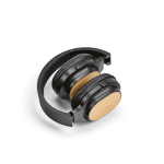 Cuffie wireless in bambù, ricarica USB-C e batteria da 8H color nero quarta vista