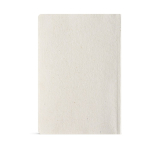 Taccuino con copertina in canapa flessibile A5 e pagine puntinate color bianco vista posteriore