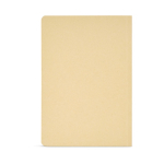 Taccuino A5 in fibra di bambù con spazio per la data e pagine puntinate color marrone chiaro vista posteriore