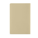 Taccuino in carta di pietra con pagine impermeabili A5 a fogli bianchi color beige vista posteriore