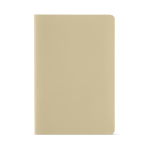 Taccuino in carta di pietra con pagine impermeabili A5 a fogli bianchi color beige vista frontale