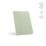 Taccuino con copertina flessibile in citronella e pagine puntinate color verde chiaro