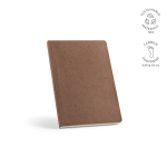 Taccuino A5 con copertina flessibile in residui di caffè e pagine puntinate color marrone chiaro