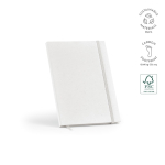 Taccuino A5 con copertina rigida in cartoni del latte riciclati e pagine puntinate color bianco