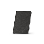 Taccuino A5 con copertina flessibile in pelle sintetica eco e pagine puntinate color nero