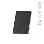 Taccuino A5 con copertina flessibile in pelle sintetica eco e pagine puntinate color nero