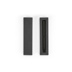 Penna in alluminio riciclato con pulsante magnetico e inchiostro nero color nero terza vista