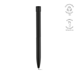 Penna in alluminio riciclato con pulsante magnetico e inchiostro nero color nero