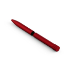 Penna in alluminio riciclato con pulsante magnetico e inchiostro nero color rosso seconda vista