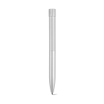 Penna in alluminio riciclato con pulsante magnetico e inchiostro nero color argento