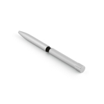 Penna in alluminio riciclato con pulsante magnetico e inchiostro nero color argento seconda vista