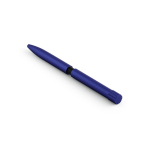 Penna in alluminio riciclato con pulsante magnetico e inchiostro nero color blu mare seconda vista
