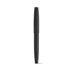Penna a sfera in acciaio inossidabile riciclato con finitura laccata e inchiostro nero color nero vista posteriore