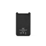 Power bank in plastica riciclata con ricarica rapida 6.000 mAh color nero vista posteriore