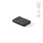 Power bank in plastica riciclata con ricarica rapida 6.000 mAh color nero