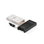 Power bank in plastica riciclata con ricarica rapida 6.000 mAh color nero