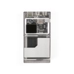 Power bank in plastica riciclata con display LED 20.000 mAh color nero vista frontale