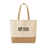 Borsa in cotone e poliestere riciclati con base in juta 220 g/m² vista principale