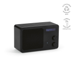 Altoparlante wireless in plastica riciclata con schermo LCD 15W color nero