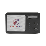 Altoparlante wireless in plastica riciclata con schermo LCD 15W color nero