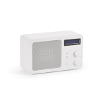 Altoparlante wireless in plastica riciclata con schermo LCD 15W color bianco