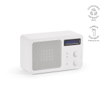 Altoparlante wireless in plastica riciclata con schermo LCD 15W color bianco