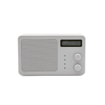 Altoparlante wireless in plastica riciclata con schermo LCD 15W color argento
