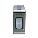 Altoparlante wireless in plastica riciclata con portata di 15 m e 80W color argento terza vista