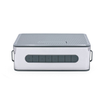 Altoparlante wireless in plastica riciclata con portata di 15 m e 80W color argento quarta vista
