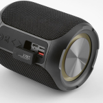 Altoparlante wireless in plastica riciclata con protezione IPX6 30W color nero vista dettaglio