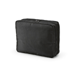 Beauty case organizer da viaggio in poliestere riciclato con gancio 4,5L color nero