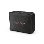 Beauty case organizer da viaggio in poliestere riciclato con gancio 4,5L color nero