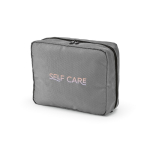 Beauty case organizer da viaggio in poliestere riciclato con gancio 4,5L color grigio