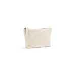 Beauty case in cotone riciclato con scomparto principale da 1,1L color naturale