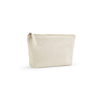 Necessaire in cotone riciclato 320 g/m² con chiusura a cerniera 2,1 L color naturale