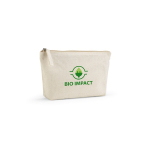 Necessaire in cotone riciclato 320 g/m² con chiusura a cerniera 2,1 L color naturale
