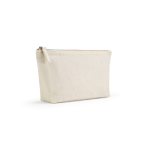 Beauty case in cotone riciclato con ampio scomparto 320 g/m² color naturale