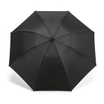 Ombrello pieghevole reversibile automatico in plastica riciclata ø101,5 color nero vista frontale