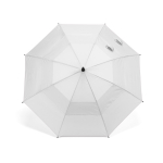 Ombrello antivento in plastica riciclata con manico dritto ø100 color bianco vista frontale