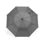 Ombrello antivento in plastica riciclata con manico dritto ø100 color grigio scuro vista frontale